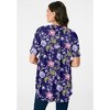 Roaman's Plus Size Angelina Tunic Top – Short Sleeve, Flowy Fit, Everyday Comfort - 3 of 4