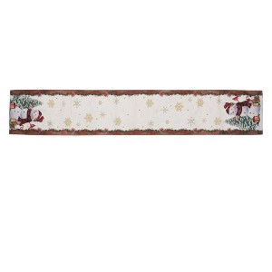Unique Bargains Christmas Table Runner Red Green White 72"x13" 1 Pc - 1 of 4