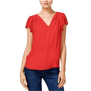 maison Jules Womens Flutter-Sleeve Pullover Blouse - 1 of 1