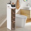 YIYIBYUS Slim Bathroom Storage, Mobile Narrow Storage Organizer With 4-drawer - 3 of 4