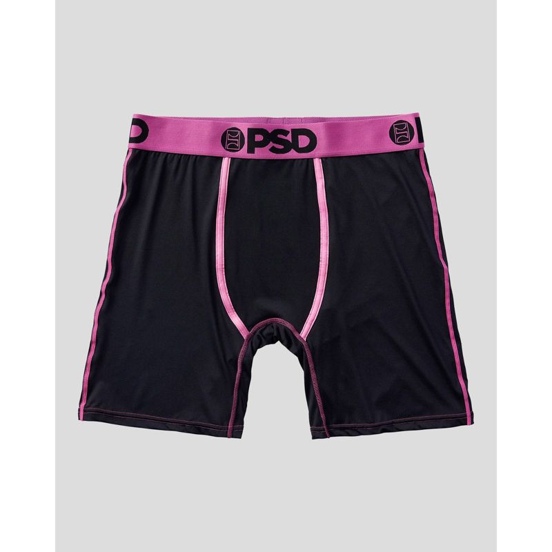 PSD Men&#39;s Rose Floral Print Boxer Briefs 2pk - Pink/Green/Black, 3 of 4