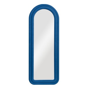 Beautyolove 24 in. W x 63 in. H Irregular Blue Flannel Wrapped Wood Framed Full Length Floor Mirror Wall Mounted or Leaning Mirror - 1 of 4