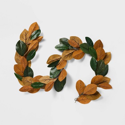 Photo 1 of Magnolia Christmas Leaf Garland - Threshold designed with Studio McGee