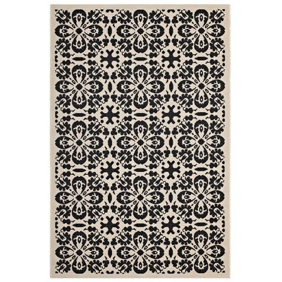 Modway Ariana Vintage Floral Trellis 4x6 Indoor and Outdoor Area Rug