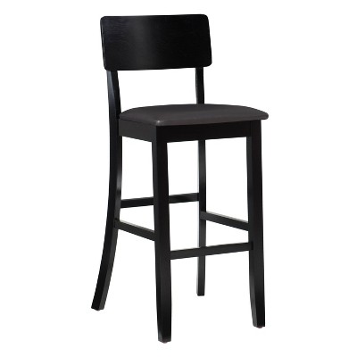 Photo 1 of 29 Torino Contemporary Barstool Hardwood/Black - Linon