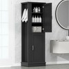 Okak Tall Freestanding Bathroom Cabinet with 2 Doors & Hook/Drawer,Floor Storage Cabinet Unit for Bathroom,Kitchen - 2 of 4