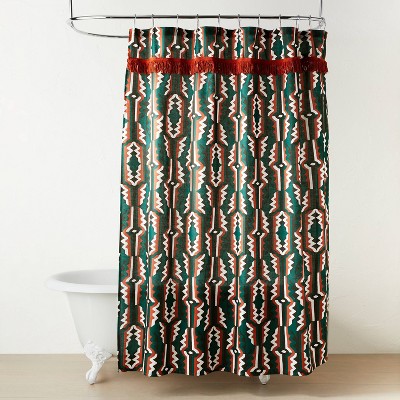 Profil Shower Curtain Green - Opalhouse™ designed with Jungalow™