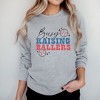 Simply Sage Market Women's Graphic Sweatshirt Busy Raising Ballers Baseball Colorful - 2 of 4