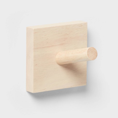 Wood Single Hook Natural - Brightroom™