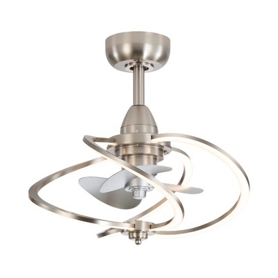 Airsurfer 20" Ceiling Fan with Remote, 6-Speed Reversible Motor, LED Light, Timer, Quiet DC Motor, for Summer & Winter Use