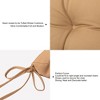 ARTPLANT Outdoor Dinning Seat Pads Cushions with Tie 19"x19"x4",Square Wicker Outdoor Tufted Chair Cushion,Set of 2 - 3 of 4