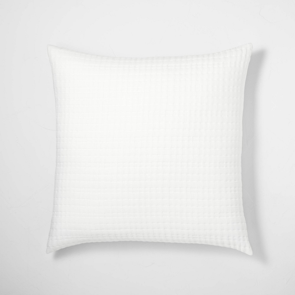 Photos - Pillowcase Euro Lyocell Cotton Blend Coverlet Sham White - Casaluna™