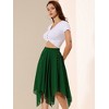 Allegra K Women's Elastic Waist Chiffon Handkerchief Hem Midi Skirt - 4 of 4