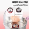 VEVOR Electric Cotton Candy Machine, 1000W Candy Floss Maker, Commercial Cotton Candy Machine with Cover, Stainless Steel Bowl, Sugar Scoop, Drawer - 3 of 4