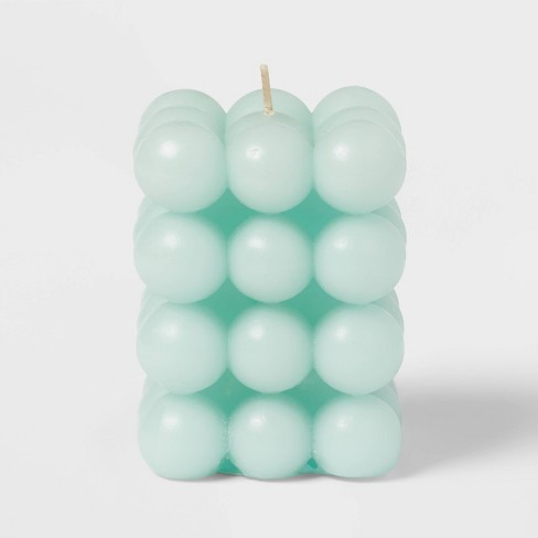 3.5 Unscented Bubble Sculpture Candle Pearl Blue 12oz - Opalhouse™ : Target