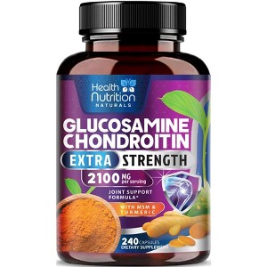 Glucosamine Chondroitin MSM Triple Strength Turmeric Joint Support 2100mg - 60 Capsules;120 Capsules;180 Capsules;240 Capsules - 1 of 4