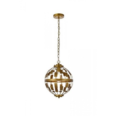 Elegant Lighting Levante 1 light pendant in brass