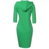 BLUEMING Womens 3/4 Sleever Hoodie Dress Bodycon Sweat Dress with Front Pocket Sweatshirt Dress Pencil Dress Lounge Dress - 2 of 4