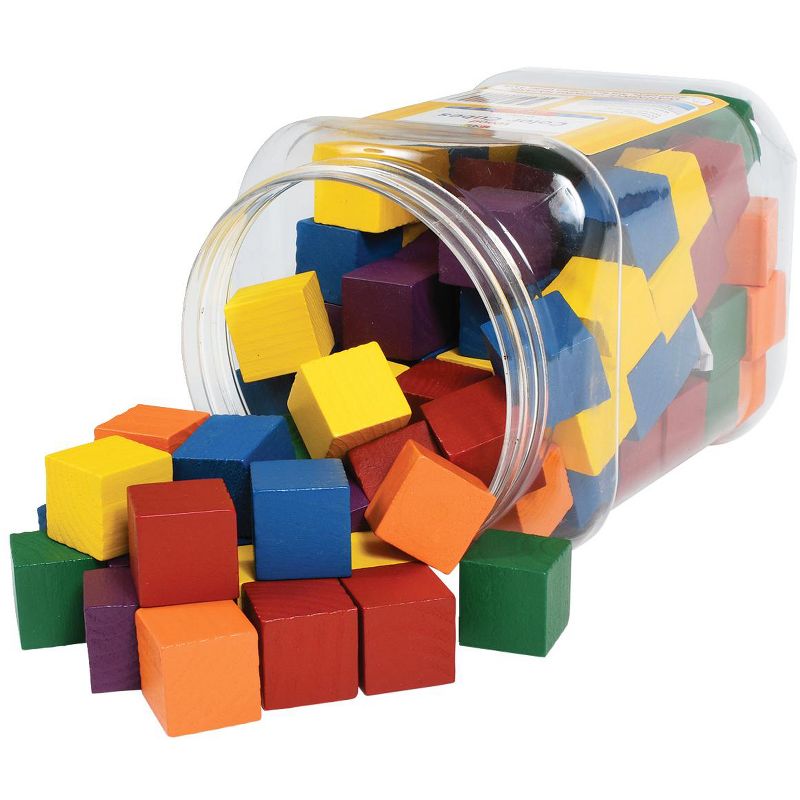 Learning Advantage Wooden Cubes, 1 Inch, Assorted Colors, set of 102, 2 of 6
