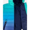 Deux par Deux Boy Quilted Mid-Season Jacket Green and Blue Gradient - 4 of 4
