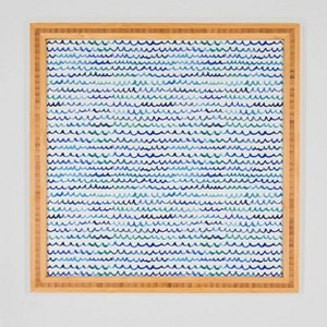 Deny Designs Michelle Mospens Watercolor Waves Framed Wall Art Bamboo - 1 of 3