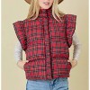 Women's Pretty Puffer Ruffled Vest - Mainstrip - 4 of 4