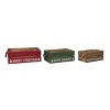 Transpac 10 in Multicolor Christmas Beaded Sayings Crates Set of 3 Decorative Baskets Fir Wood Holiday Decor - 2 of 3