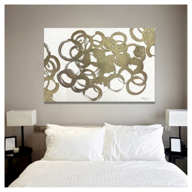 16&#34; x 24&#34; De Gala Abstract Unframed Canvas Wall Art in Gold - Unbranded, 3 of 5