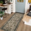 Boho Vintage Floral Printed Area Rug Machine Washable Ultra Thin Non Shedding Non Slip Foldable Stain Resistant Throw Rug - 4 of 4