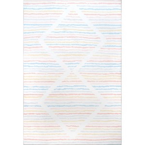 Nuloom Alise Kids Striped Nursery or Playroom Indoor Area Rug - 1 of 4