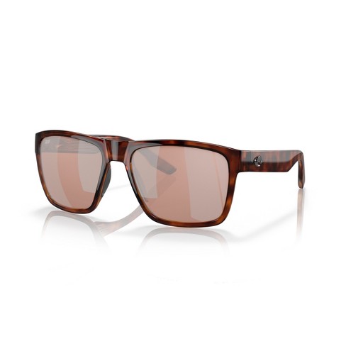 Costa 6S9050 59mm Man Square Sunglasses Polarized Copper Silver Mirror Lens