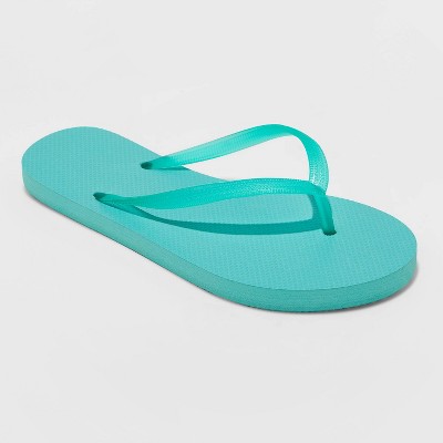 teal flip flops