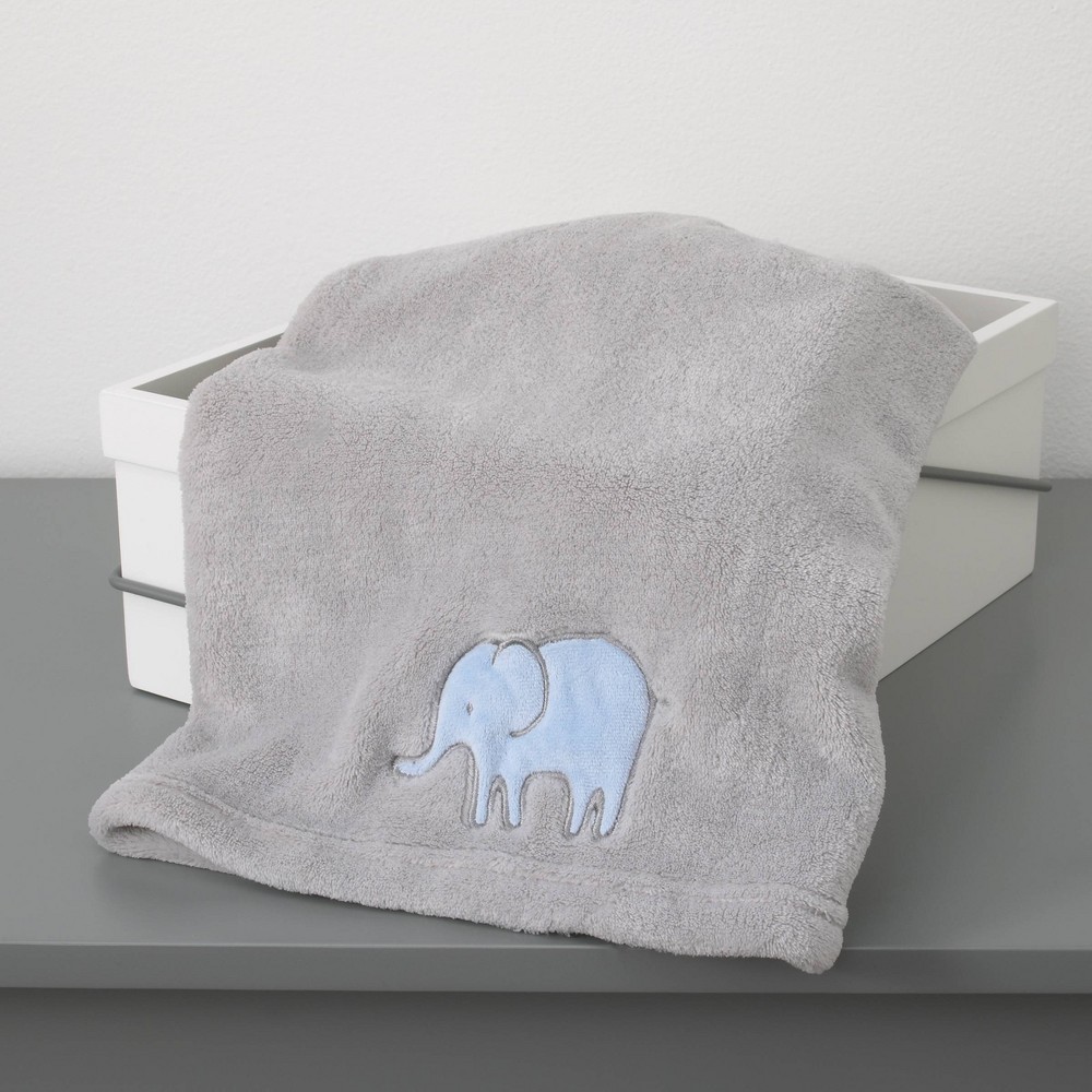 Photos - Duvet Elephant Baby Blanket - Blue - Just One You® made by carter's