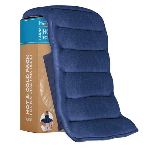 Truhealth Weighted Neck Heating Pad And Cold Therapy For Injuries With Flaxseed Fill Large Blue Target