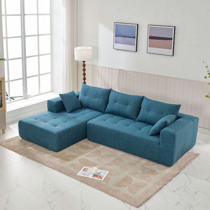110*69" Modular Sectional Sofa Set, L-Shape Upholstered Sleeper Sofa for Living Room, Bedroom - Maison Boucle, 1 of 11