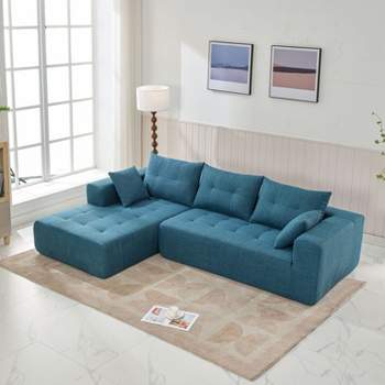 110*69" Modular Sectional Sofa Set, L-Shape Upholstered Sleeper Sofa for Living Room, Bedroom - Maison Boucle