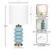 Kate and Laurel Rogala Modern Glass Bedside Table Lamp - 2 of 4