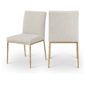Meridian Furniture,Reeves Chenille Fabric Dining Chair, Set of 2 - 1 of 4