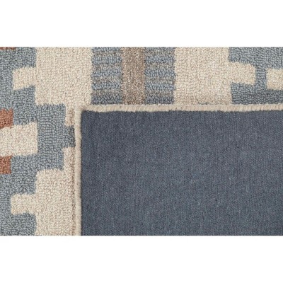 Gray and Brown Hand-Tufted Wool Rectangle Rug