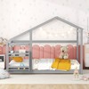 Twin Size Wooden House Bed with Storage Shelf - ModernLuxe - 2 of 4
