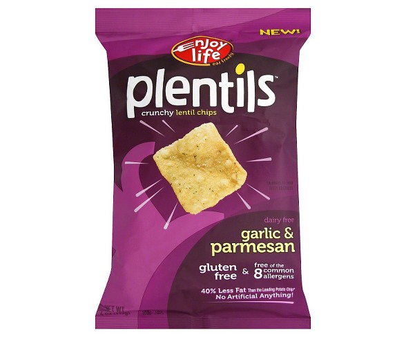 Plentils Garlic and Parmesan Lentil Chips 4 oz 12 pack