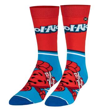 Odd Sox, Kool Aid Half Stripe, Funny Novelty Socks, Large