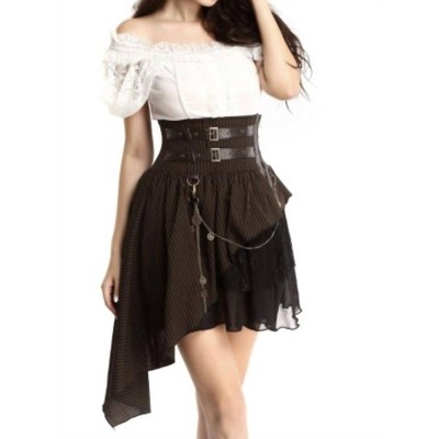 Women's High Waist Irregular Tailed Skirt - Pentagramme