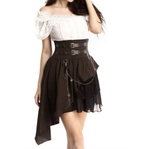 Women's High Waist Irregular Tailed Skirt - Pentagramme - 1 of 2