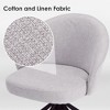 SEVOBAL Office Dining Chair Set of 2 Stretch Curved Back Chair Accent Chair Task Chairs for Banquet Kitchen Living Room, Gray, 25.6"*25.6"*29.5" - 2 of 4