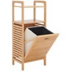 Hallow Laundry Basket With Shelf - Natural/Beige - Safavieh - 4 of 4