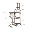SEVOBAL Racks Five Tier Freestanding Bakers Rack with Hanging Glass Holder and Organized Storage for Rooms, Gray, 28.74"*9.53"*53.94" - 3 of 4