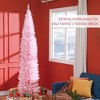 8ft Unlit Pencil Artificial Christmas Tree with Realistic Branches and 618 Tips, Plastic Base - 4 of 4