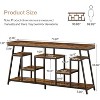Tribesigns Farmhouse Long Console Table with Storage Shelves, 70.9-Inch Industrial Sofa Table for Living Room, Hallway, Foyer, Rustic Brown - 2 of 4