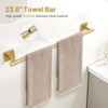 Itopfox 5 Piece Bathroom Hardware Set SUS304 Stainless Steel Includes 23.6 Inch Towel Bar Towel Ring Toilet Paper Holder Two Hooks - 2 of 4